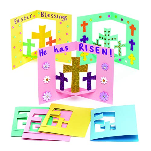 Baker Ross AW293 Pop-Up-Karten mit Kreuz, Bastelprojekt zu Ostern für Kinder, 8 Stück Baker Ross AW293 Pop-Up-Karten mit Kreuz, Bastelprojekt zu Ostern für Kinder, 8 Stück von Baker Ross