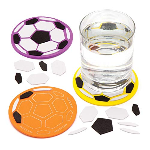 Baker Ross AW478 Untersetzer-Set mit Fußballmosaik, 6 Stück von Baker Ross