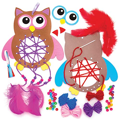 Baker Ross AW855 Eule Traumfänger Bastelset für Kinder - 4er Pack, Bastelsets für Kinder zum Basteln und Bemalen Sortiert Baker Ross AW855 Eule Traumfänger Bastelset für Kinder - 4er Pack, Bastelsets für Kinder zum Basteln und Bemalen Sortiert von Baker Ross