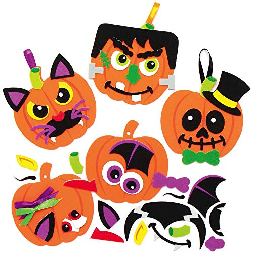 Baker Ross AX254 Halloween Kürbis Dekorationsset, 8 Stück, Schaumstoff-Kürbisse mit lustigen Gesichtsaufklebern für Kinder, Kunst- und Bastelaktivitäten Baker Ross AX254 Halloween Kürbis Dekorationsset, 8 Stück, Schaumstoff-Kürbisse mit lustigen Gesichtsaufklebern für Kinder, Kunst- und Bastelaktivitäten von Baker Ross