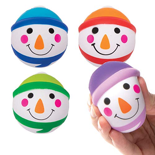 Baker Ross AX430 Schneemann Mini Softbälle - 4 Stück, Lustiges Spielzeug für Kinder zur Winterzeit perfekte Party, Beute, Preis oder Korbfüller von Baker Ross