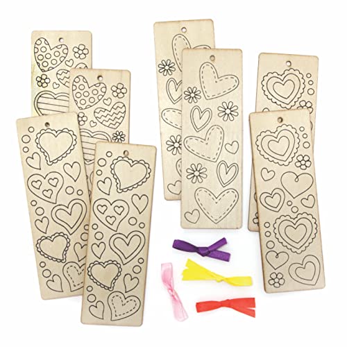 Baker Ross AX689 Lesezeichen in Herzform, 8 Stück, Blanko-Vorlagen für Kinder zum Gestalten und Dekorieren, ideal für Valentinstag-Basteln Baker Ross AX689 Lesezeichen in Herzform, 8 Stück, Blanko-Vorlagen für Kinder zum Gestalten und Dekorieren, ideal für Valentinstag-Basteln von Baker Ross