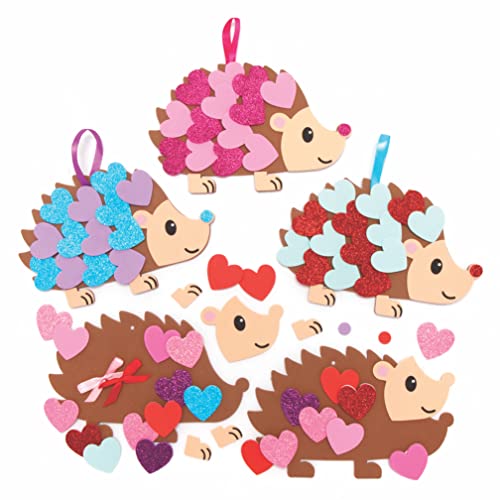 Baker Ross AX718 Herz-Igel-Kits, 5 Stück, Schaumstoff-Schälen und Aufkleben für Valentinstag, Kunst und Handwerk, Aktivitäten für Kinder von Baker Ross