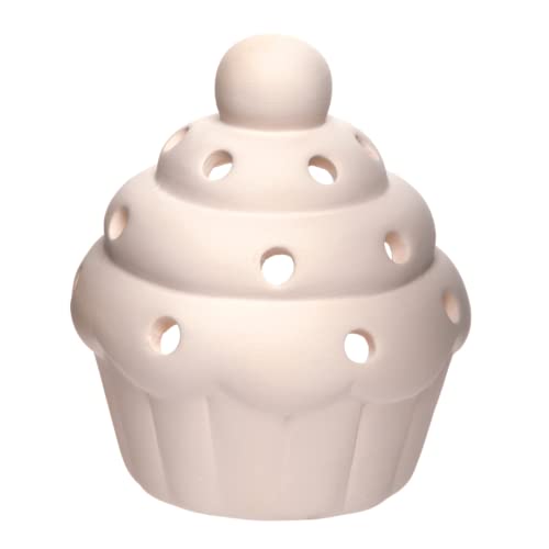 Baker Ross AX742 Cupcake-Teelichthalter, Box mit 3 Stück, ideal zum Dekorieren und Präsentieren im Innen- und Außenbereich, ideal für Kunst- und Bastelprojekte für Kinder, Red von Baker Ross