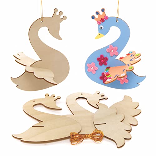 Baker Ross AX820 Schwan 3D Dekoration Bastelset - 6er Pack, Holz Basteln und Dekorieren für Kinder Baker Ross AX820 Schwan 3D Dekoration Bastelset - 6er Pack, Holz Basteln und Dekorieren für Kinder von Baker Ross