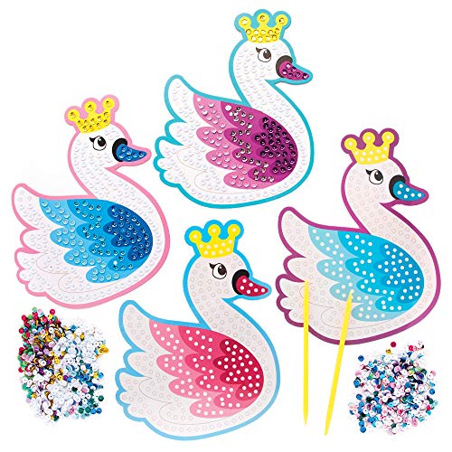 Baker Ross AX831 Schwan Prinzessin Pailletten-Kits, für Kinder zum Dekorieren und Personalisieren von Kunstprojekten, ideale Gruppen, Heimbasteln, Klassenzimmer-Aktivitäten, 4 Stück Baker Ross AX831 Schwan Prinzessin Pailletten-Kits, für Kinder zum Dekorieren und Personalisieren von Kunstprojekten, ideale Gruppen, Heimbasteln, Klassenzimmer-Aktivitäten, 4 Stück von Baker Ross
