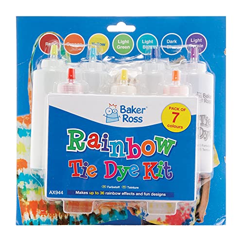 Baker Ross AX944 Regenbogen-Batik-Kit: Machen Sie Ihre eigenen Batik-, Kinderkunst- und Bastelprojekte; kreative Aktivitäten für Kinder von Baker Ross