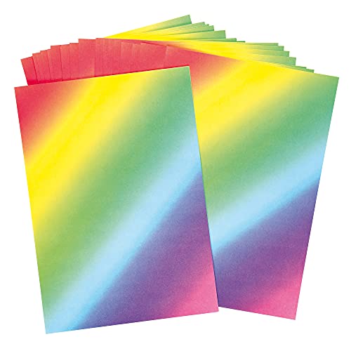 Baker Ross AX959 Regenbogen A4 Papier, 50er-Pack, Farbiges Kunstzubehör für Kinder, Bastelaktivitäten von Baker Ross