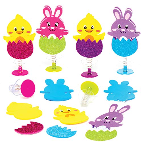 Baker Ross Bastelsets „Ostern“ mit Hüpffunktion- Valentinstag Bastelset für Kinder (8 Stück) von Baker Ross