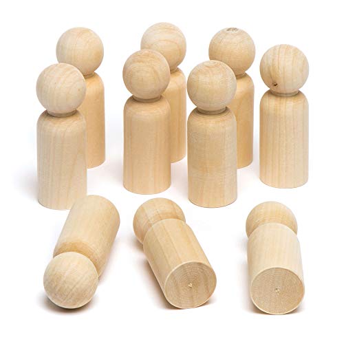 Baker Ross Blanko-Stabfiguren aus Holz für Kinder - Kreatives Bastelmaterial zum Dekorieren (10 Stück) von Baker Ross