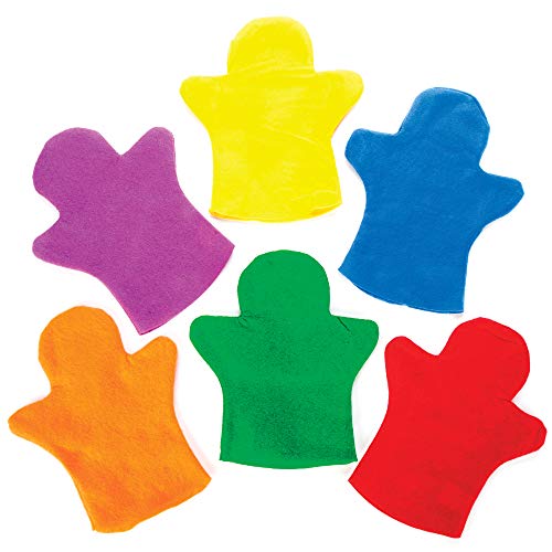 Baker Ross E9903 - DIY-Fingerpuppen, 6 Stück - Filzbasteln für Kinder, zum Bemalen, Personalisieren, Sortiert, Mittel von Baker Ross