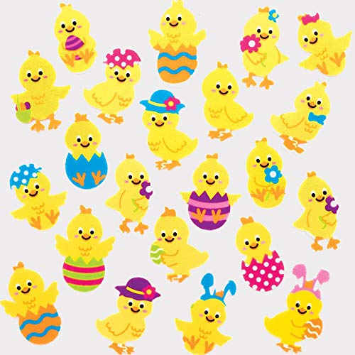 Baker Ross Easter Chick Filzaufkleber, kleine Aufkleber für Kunst- und Bastelprojekte für Kinder (100er Pack) von Baker Ross