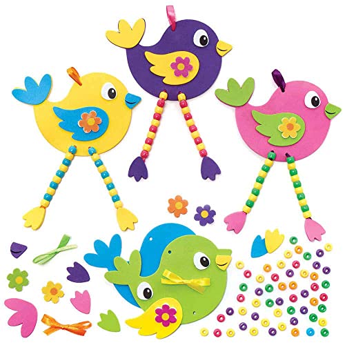 Baker Ross FC717 Moosgummi Vogel Bastelset mit Perlen für Kinder - 5er Pack, Set für Kinder zum Basteln und Dekorieren, Ideal für Kindergeburtstag Basteln, Grün,Blau Baker Ross FC717 Moosgummi Vogel Bastelset mit Perlen für Kinder - 5er Pack, Set für Kinder zum Basteln und Dekorieren, Ideal für Kindergeburtstag Basteln, Grün,Blau von Baker Ross