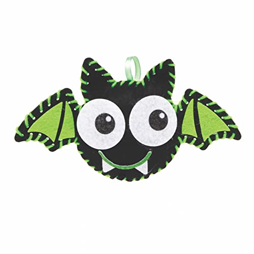 Baker Ross FE672 Fledermaus Bastelset Nähset für Kinder - 3er Pack, Bastelset zum Nähen für Kinder, Halloween Bastelsets, Halloween Party Aktivitäten von Baker Ross