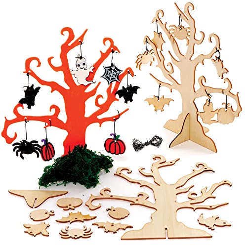Baker Ross FE740 Gruseliges Holz-Baum-Set, 2 Stück, Holz-Bastelset zum Dekorieren und Präsentieren für Kinder, ideal für Halloween, Kunst- und Bastelprojekte, Goldenen Baker Ross FE740 Gruseliges Holz-Baum-Set, 2 Stück, Holz-Bastelset zum Dekorieren und Präsentieren für Kinder, ideal für Halloween, Kunst- und Bastelprojekte, Goldenen von Baker Ross