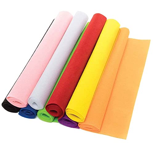 Baker Ross FE822 Filzrollen-Vorteilspack, 10 Stück, Bastelbedarf für Kinder, Filzbögen für Kunst und Handwerk für Kinder, Schwarz von Baker Ross