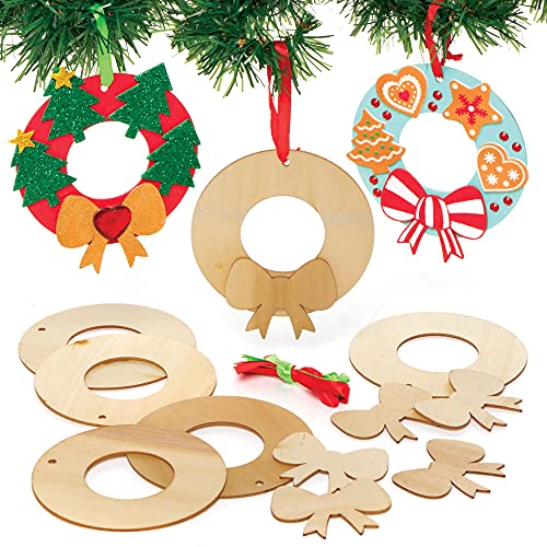 Baker Ross FE906 Mini Holzkränze, Kranzring zum Dekorieren und Ausstellen, Holzhandwerk für Kinder, gestalten Sie Ihre eigenen Dekorationen, 8 Stück Baker Ross FE906 Mini Holzkränze, Kranzring zum Dekorieren und Ausstellen, Holzhandwerk für Kinder, gestalten Sie Ihre eigenen Dekorationen, 8 Stück von Baker Ross