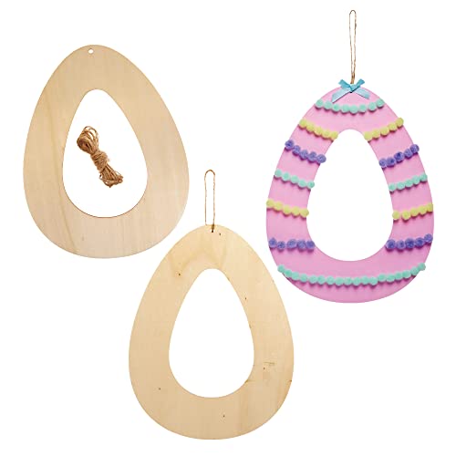 Baker Ross FX494 Ostereier-Holzkränze - 6er-Pack, Osterdekorationen zum Selbermachen für Kinder von Baker Ross