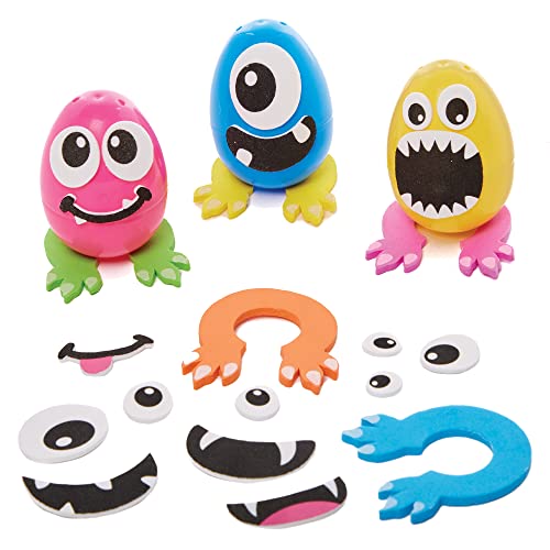 Baker Ross FX531 Monsterhaufen-Eiform-Bausätze - 10er-Pack, Eier-Bastelsets für Kinder von Baker Ross