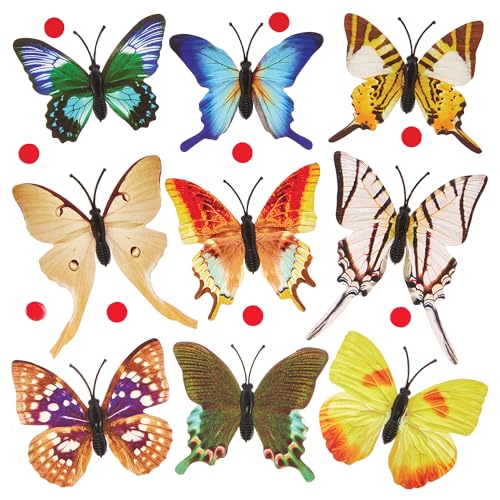 Baker Ross FX961 Selbstklebende 3D-Schmetterlinge - Packung mit 30, Dekorative Schmetterlinge für Bastelarbeiten von Baker Ross