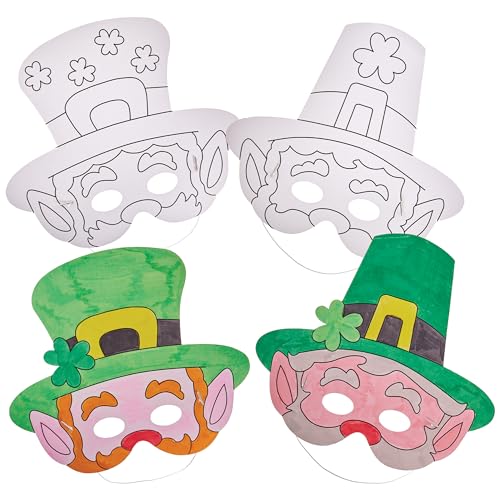 Baker Ross FX987 Leprechaun zum Ausmalen - Packung mit 8, St. Patrick's Day Verkleidung für Kinder von Baker Ross