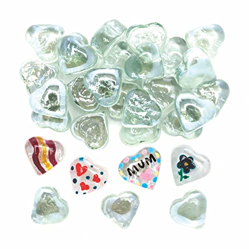 Baker Ross Glasmalsteine in Herzform, 30 Stück, zum Basteln für Valentinstag (AX927) von Baker Ross