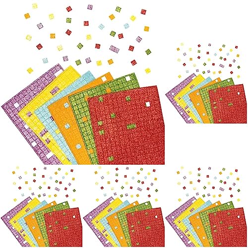 Baker Ross Glitzernde Mosaik-Quadrate aus Schaumstoff zum Basteln und Aufkleben für Kinder (1980 Stück) (Packung mit 5) von Baker Ross