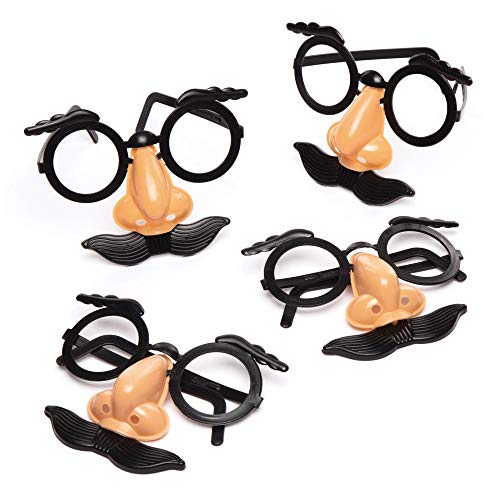 Baker Ross Maskenbrillen „Lustige Gesichter“ (8 Stück) – lustige Maskenbrillen mit Schnurrbart für Kinder von Baker Ross