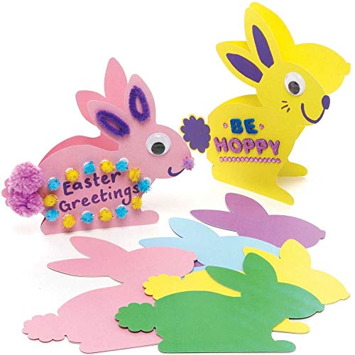 Baker Ross Osterhase-Karten, Rohlinge, 10 Stück, Oster-Basteln für Kinder (AX750) von Baker Ross