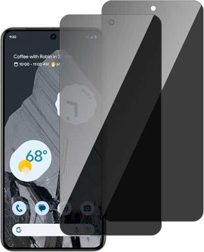Baker 2 Stück Blickschutz Schutzfolie für Google Pixel 8 Pro [Unterstützung Fingerabdruck] Privacy Anti-Spy 9H Härte Sichtschutz,Privatsphäre Sichtschutzfolie Schutzglas von Baker