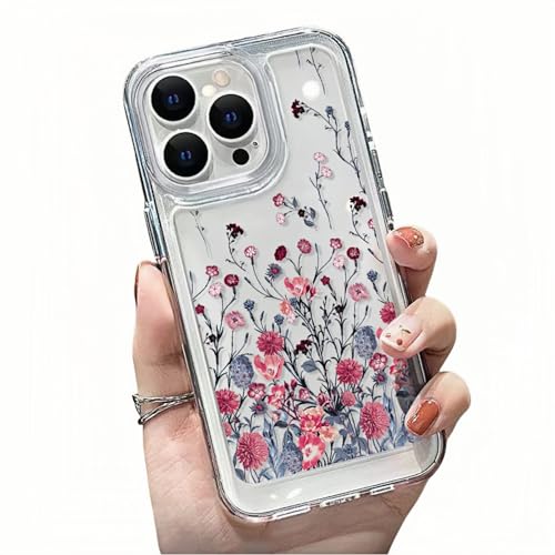Bakicey Handyhülle für iPhone X,Süße Multi-Muster Druck Durchsichtig Hauteur Silikon Hülle Ästhetik Literatur Kratzfest Stoßfest Case Cover für iPhone X,Saflor von Bakicey