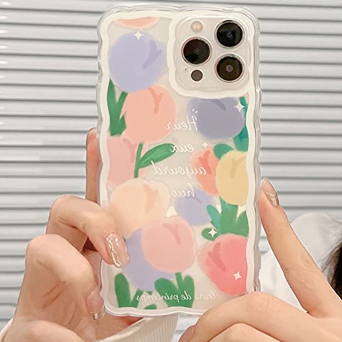 Bakicey Hülle Für iPhone 11 Pro Max Handyhülle Blumen Mode Schutzhülle Wellen Handyhülle Erdbeere Bumper Cover Kratzfeste Stoßfest Weich Silikon Case für iPhone 11 Pro Max, Bunte Blumen von Bakicey