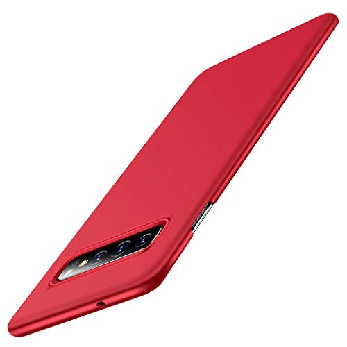 Bakicey Samsung Galaxy S10 Hülle, Handyhülle für Samsung S10 Plus Schutzhülle Dünn Hart PC Schutz Tasche Schale rutschfest Hülle Case für Samsung Galaxy S10 Lite (Samsung S10, Rot) von Bakicey