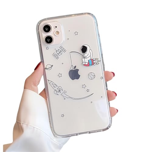 Bakicey für iPhone 16 Hülle für iPhone 16 Transparent Dinosaurier Muster Weiche Silikon Handyhülle Fallschutz TPU Schutzhülle Case Cover für iPhone 16,Astronauten Bakicey für iPhone 16 Hülle für iPhone 16 Transparent Dinosaurier Muster Weiche Silikon Handyhülle Fallschutz TPU Schutzhülle Case Cover für iPhone 16,Astronauten von Bakicey