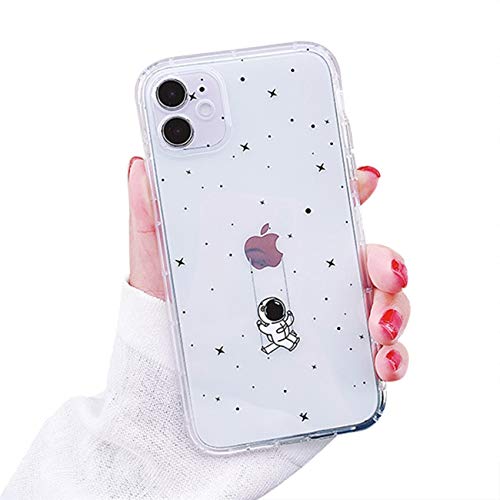 Bakicey für iPhone 12 Pro Max Hülle, Transparent Dinosaurier Muster Weiche Silikon Handyhülle Fallschutz TPU Schutzhülle Case Cover für iPhone 12 Pro Max (6,7''), Star von Bakicey