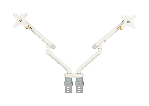 BakkerElkhuizen Bildschirm Halterung BE Flexible Dual - 2 Monitor Halterung Tisch - für 10 Biss 27 Zoll Monitor - Höhenverstellbar - Weiß von BakkerElkhuizen