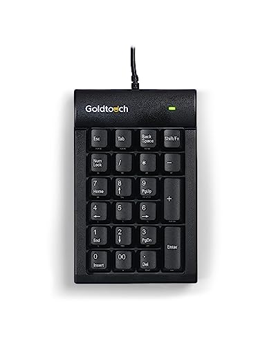 BakkerElkhuizen Goldtouch Numeric, Zwei numerische Tastaturen, Kabelgebunden, 2 USB-Anschlüsse, Schwarz von BakkerElkhuizen