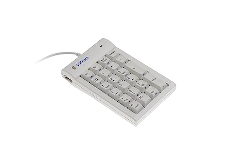 BakkerElkhuizen Goldtouch Numerische Tastatur, Separate numerische Tastatur, 2 USB-Anschlüsse, Weiß von BakkerElkhuizen