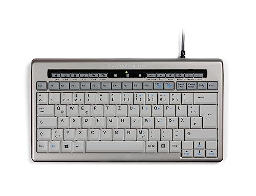 BakkerElkhuizen - Ergonomische PC Tastatur mit Kabel - Tastatur Kabel S-Board 840 - Keyboard PC QWERTZ - Deutsches Layout - Kompakte Model mit Schutzhülle von BakkerElkhuizen