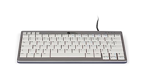 BakkerElkhuizen UltraBoard 950 Kompakt Tastatur, französisches Layout Azerty, Silber/Grau von BakkerElkhuizen