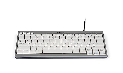 BakkerElkhuizen UltraBoard 950 Kompakte Tastatur, US-Layout QWERTY, verkabelt, hellgrau/weiß von BakkerElkhuizen