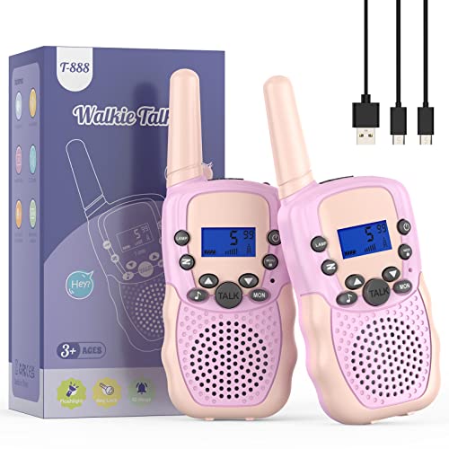 Spielzeug 3-12 Jahren Junge Mädchen, Bakoherp Walkie Talkies für Kinder Aufladbar mit 8 Kanäle, Kinder Walkie Talkie Wiederaufladbar mit VOX Funktion & Tastensperre für Abenteuer, Camping, Wandern Spielzeug 3-12 Jahren Junge Mädchen, Bakoherp Walkie Talkies für Kinder Aufladbar mit 8 Kanäle, Kinder Walkie Talkie Wiederaufladbar mit VOX Funktion & Tastensperre für Abenteuer, Camping, Wandern von Bakoherp