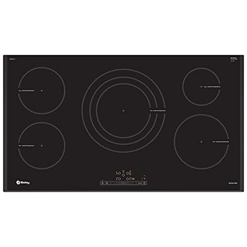 Balay 3EB997LU Induktionskochfeld, 5 Zonen Kochzone, Sprintfunktion, 90 cm, Schwarz von Balay