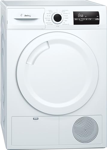 Balay Kondensationstrockner, freie Installation, 60 cm, 7 kg, Feuchtigkeitssensor, weiß, 3SC378B von Balay