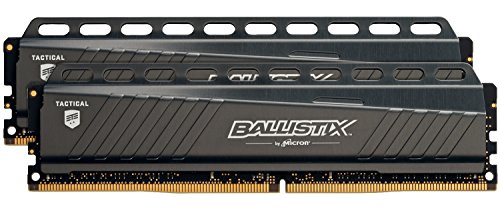 Ballistix Tactical BLS2K16G4D240FSE 16 GB (8 GBx2) Speicher Kit (DDR4, 2666 MT/s, PC4-21300, DRx8, DIMM, 288-Pin) von Ballistix