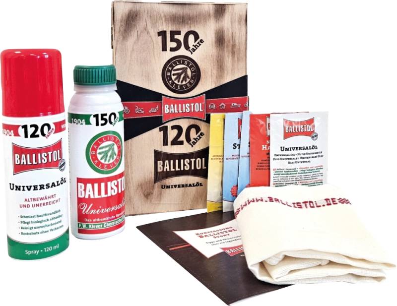 BALL 21045 - Jubiläumsholzbox Ballistol-Universalöl, 150 + 120 ml von Ballistol