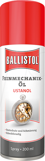 BALL 22800 - Feinmechanik-Öl Ustanol Spray, 200 ml von Ballistol