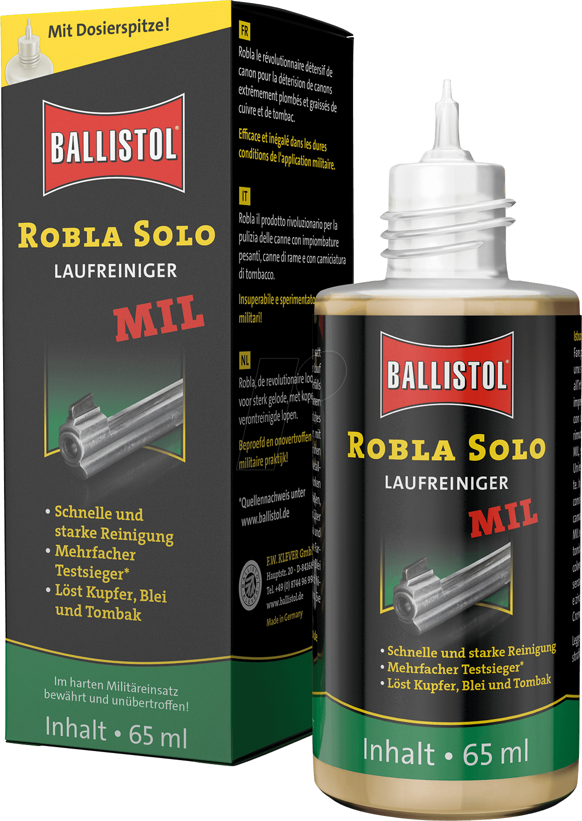 BALL 23532 - Laufreiniger Robla Solo MIL, 65 ml von Ballistol