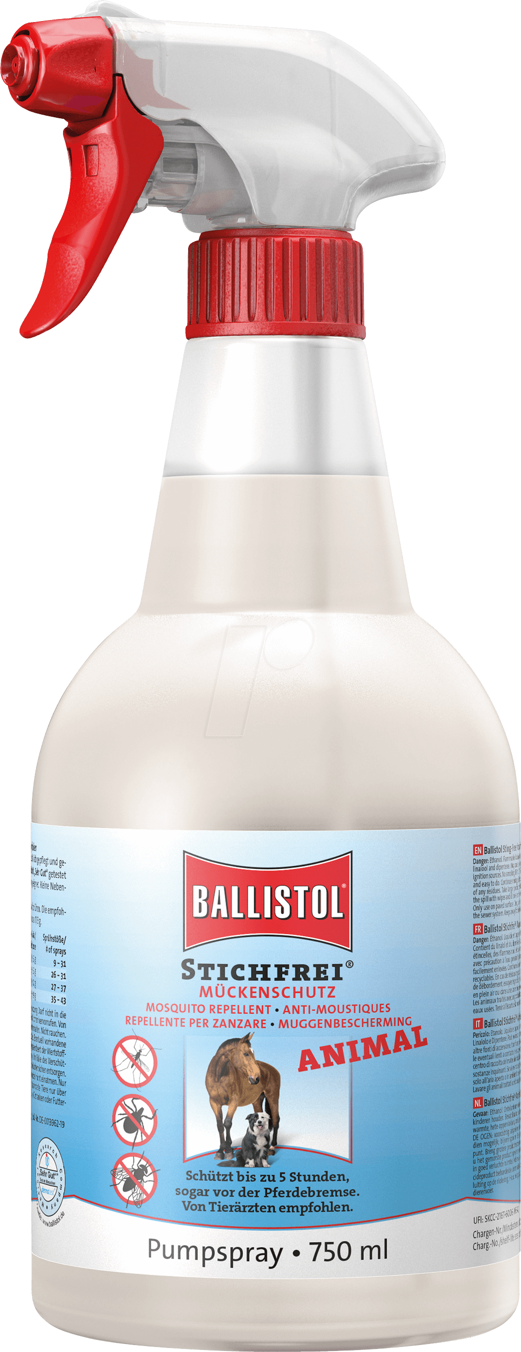 BALL 26788 - Stichfrei Animal Pump-Spray, 750 ml von Ballistol