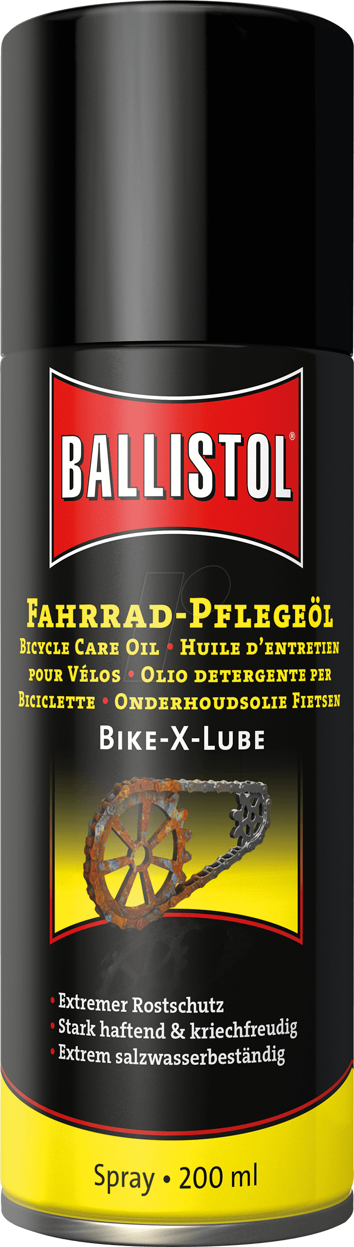 BALL 28099 - Kettenöl Bike-X-Lube, 200 ml, Spray, silikonfrei von Ballistol